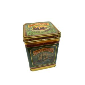 1960's Vintage Dutch Masters Cigar Tin 15 Presidents Storage Tin